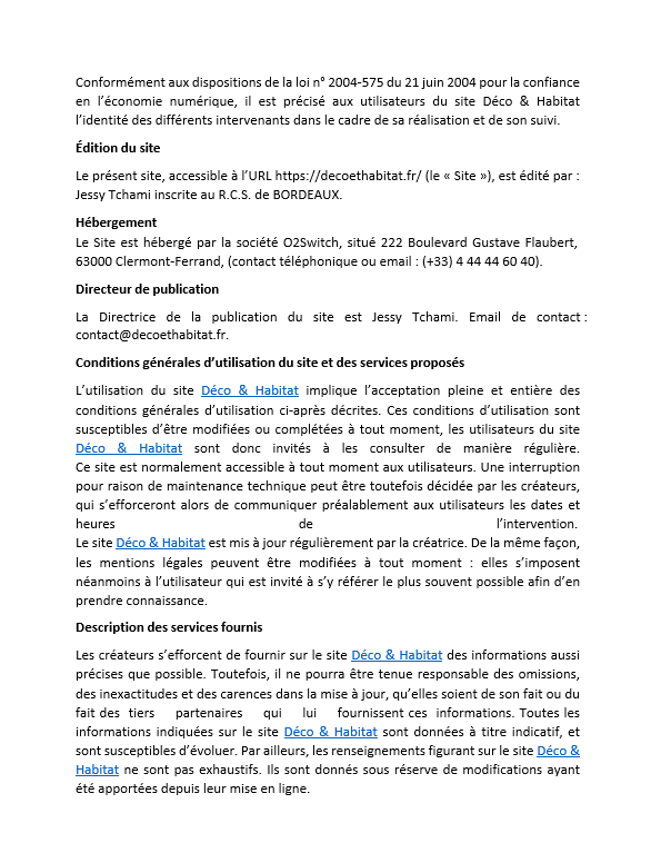 Mentions Legales