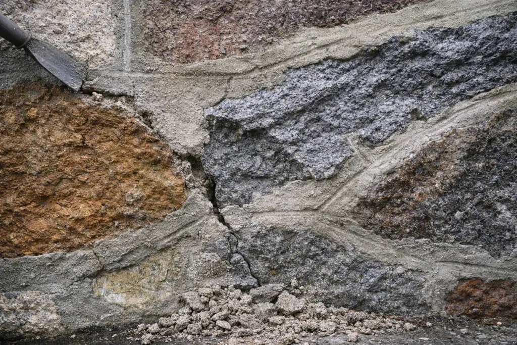 mortier qui s'effrite exemple